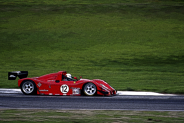 Speed! (Lime Rock Park - May 2000, Photo modified with Photoshop's "Poster Edges" filter - November 2003)