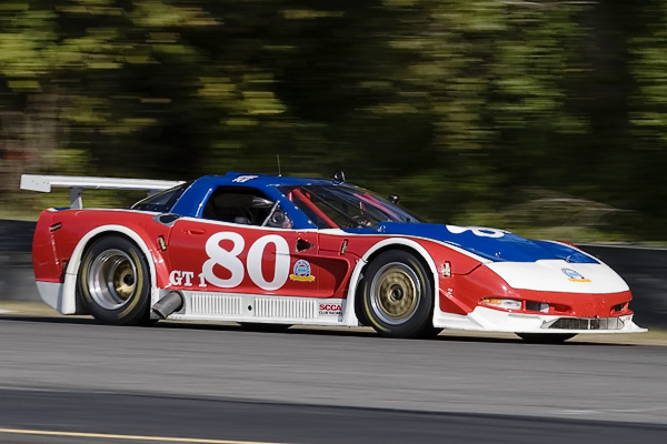 Paul Newman practicing at Lime Rock Park on September 30, 2005 for a race the next day.  Note his car's number!